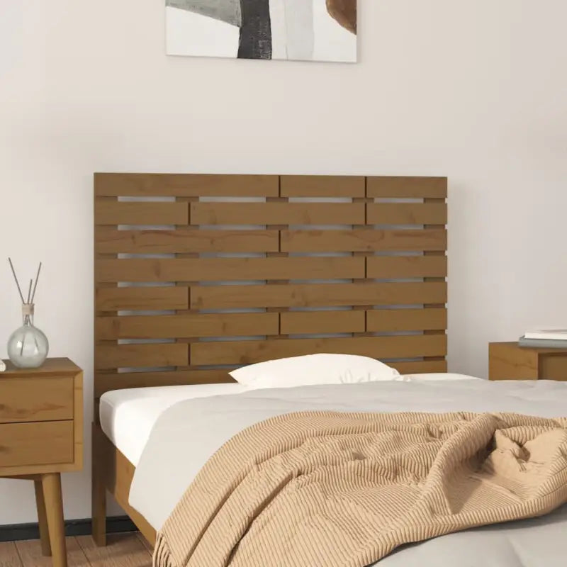 Houten hoofdborden en voetborden van massief grenenhout voor slaapkamer - Honingbruin / 106 x 63 cm / 1 - Hoofdborden