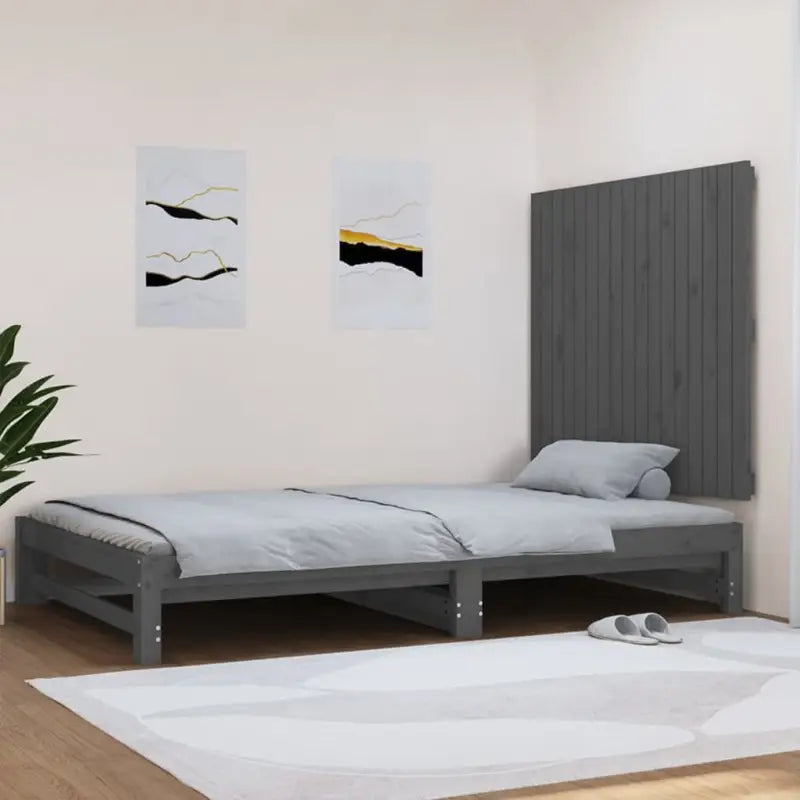 Houten hoofdborden en voetborden van massief grenenhout - Grijs / 108 x 90 cm / 1 - Hoofdborden en voetborden