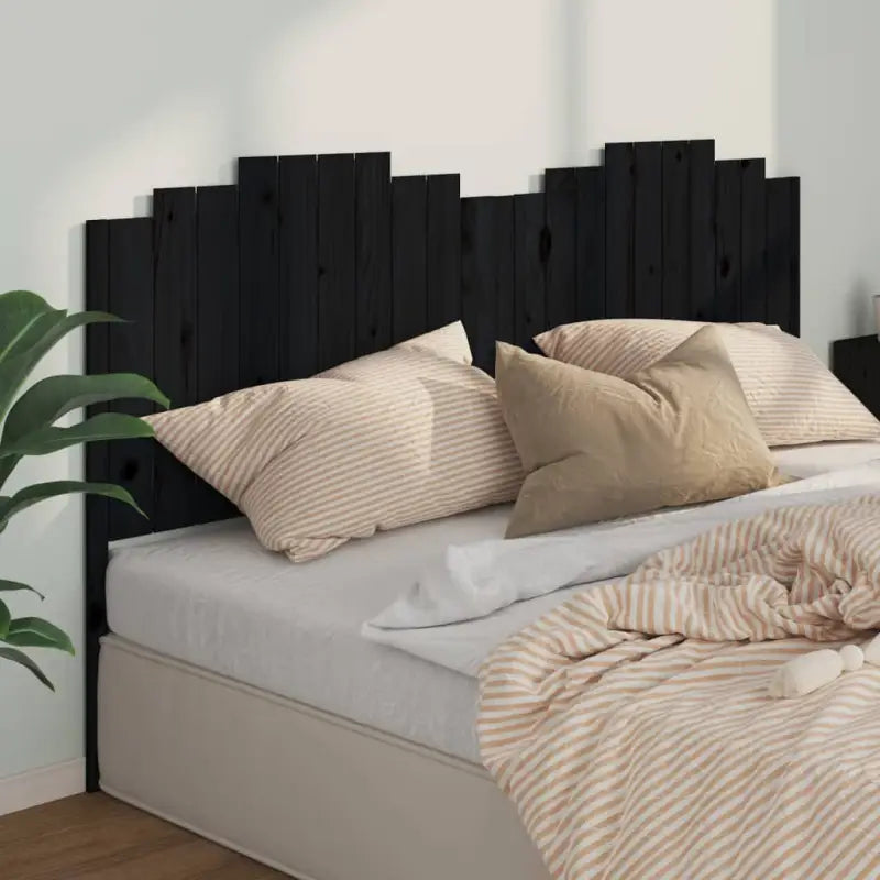 Houten hoofdborden en voetborden van massief grenenhout voor elke slaapkamer - Zwart / 206 x 110 cm / 1 - Hoofdborden