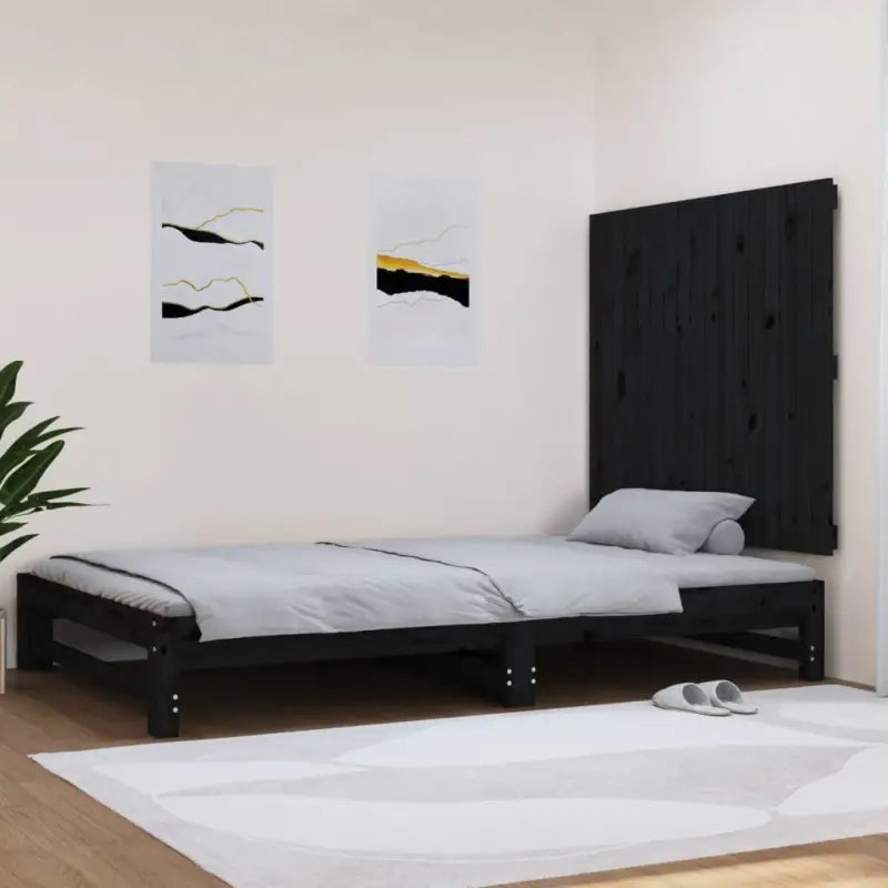 Houten hoofdborden en voetborden van massief grenenhout - Zwart / 108 x 90 cm / 1 - Hoofdborden en voetborden