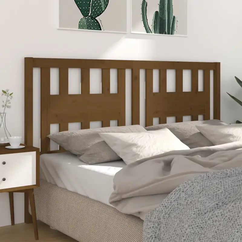 Houten hoofdeind van massief grenenhout met trendy ontwerp - Honingbruin / 206 x 100 cm / 1 - Hoofdborden en voetborden