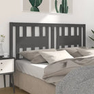 Houten hoofdeind van massief grenenhout met trendy ontwerp - Grijs / 126 x 100 cm / 1 - Hoofdborden en voetborden