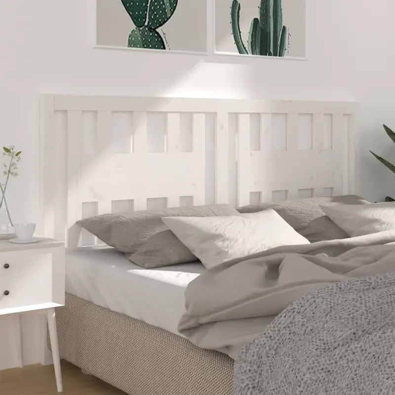 Houten hoofdeind van massief grenenhout met trendy ontwerp - Wit / 166 x 100 cm / 1 - Hoofdborden en voetborden