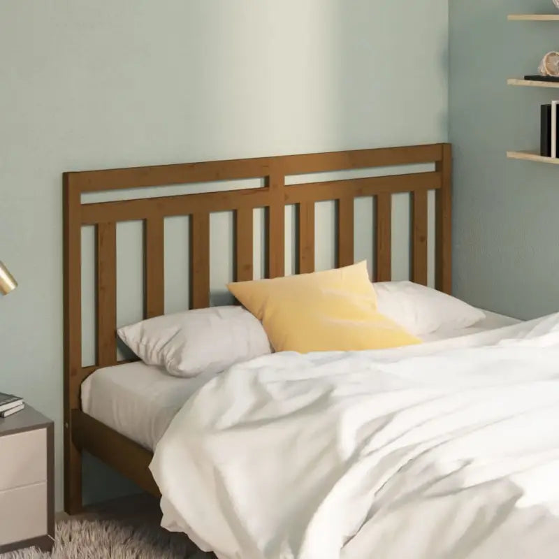Houten hoofdeinde van massief grenenhout met trendy design - Honingbruin / 166 x 100 cm / 1 - Hoofdborden en voetborden