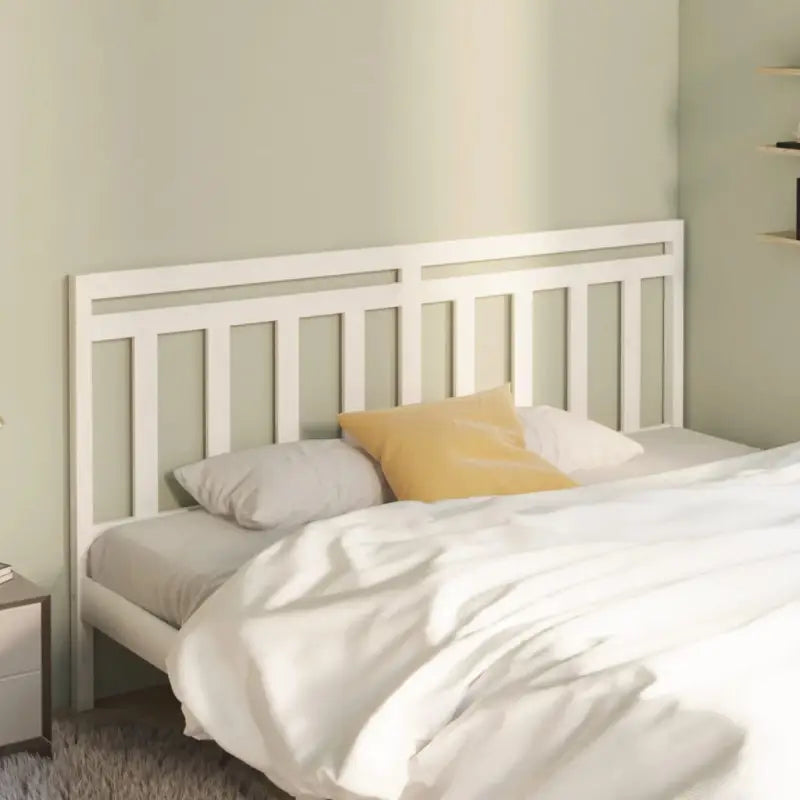 Houten hoofdeinde van massief grenenhout met trendy design - Wit / 206 x 100 cm / 1 - Hoofdborden en voetborden