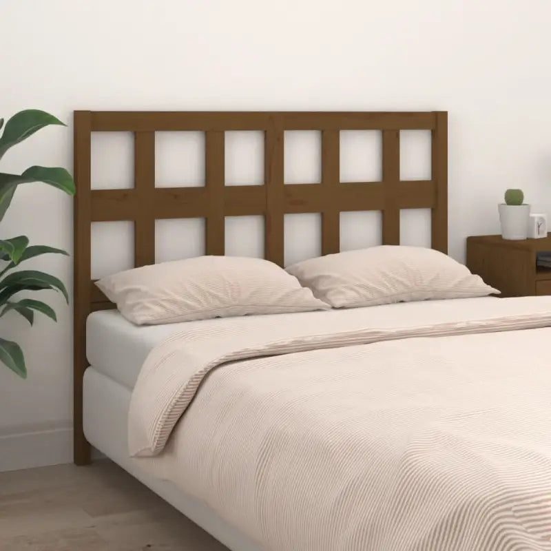 Houten hoofdeinde van massief grenenhout met trendy ontwerp - Honingbruin / 205.5 x 100 cm / 1 - Hoofdborden