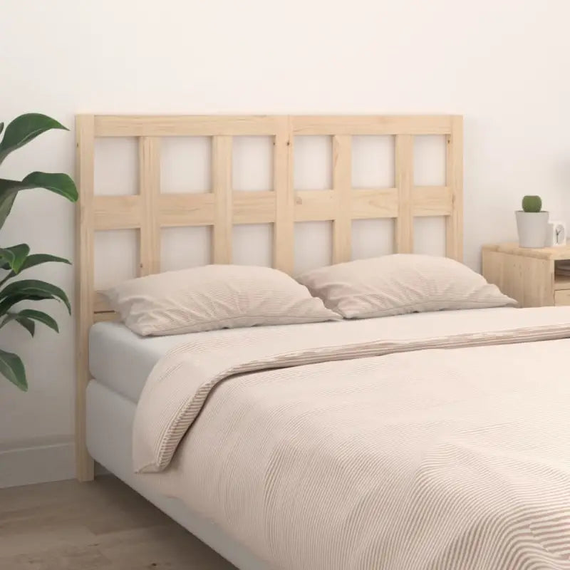 Houten hoofdeinde van massief grenenhout met trendy ontwerp - Naturel / 140.5 x 100 cm / 1 - Hoofdborden en voetborden