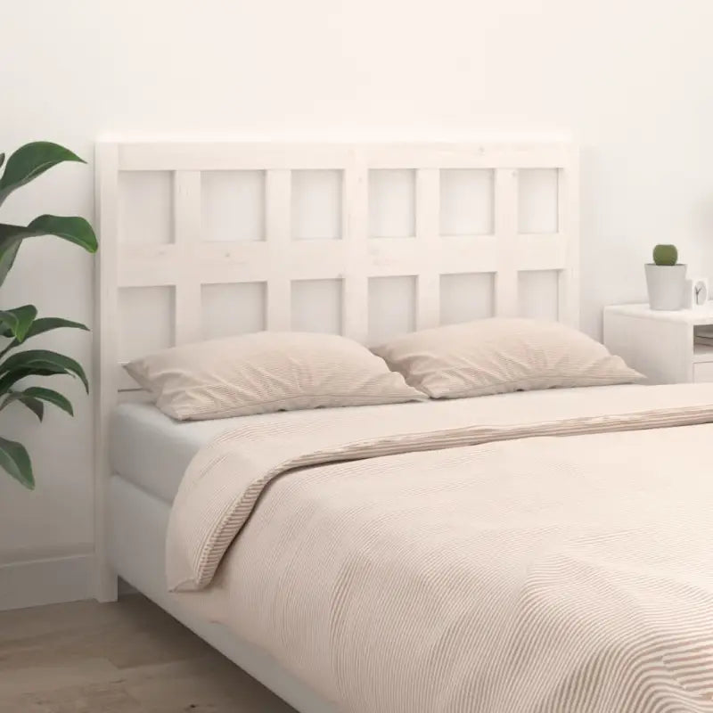 Houten hoofdeinde van massief grenenhout met trendy ontwerp - Wit / 205.5 x 100 cm / 1 - Hoofdborden en voetborden