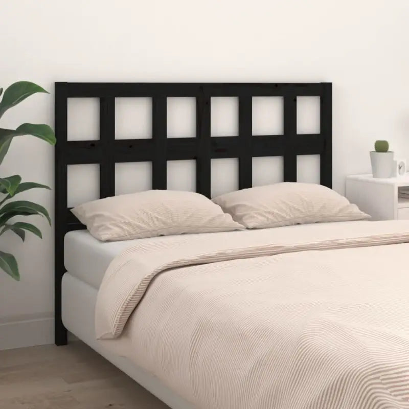 Houten hoofdeinde van massief grenenhout met trendy ontwerp - Zwart / 165.5 x 100 cm / 1 - Hoofdborden en voetborden
