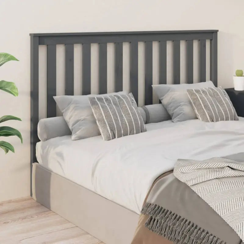 Houten hoofdeinde van massief grenenhout voor een stijlvolle slaapkamer - Grijs / 166 x 101 cm / 1 - Hoofdborden