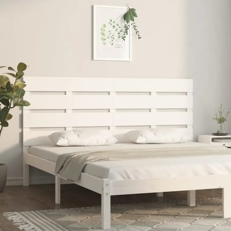 Houten hoofdeinde van massief grenenhout voor een stijlvolle slaapkamer - Wit / 180 x 80 cm / 1 - Hoofdborden