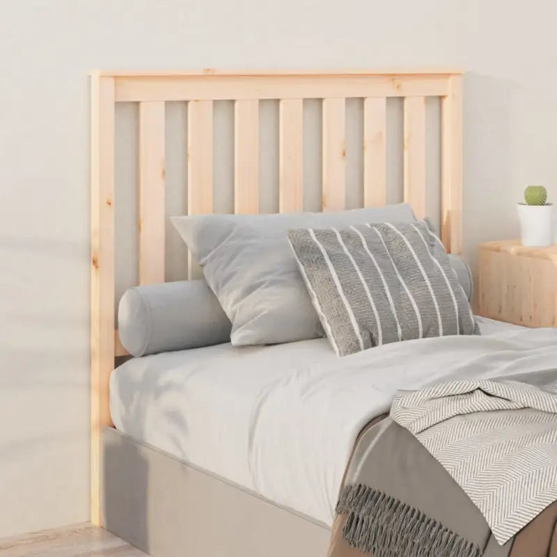 Houten hoofdeinde van massief grenenhout voor een stijlvolle slaapkamer - Naturel / 106 x 101 cm / 1 - Hoofdborden