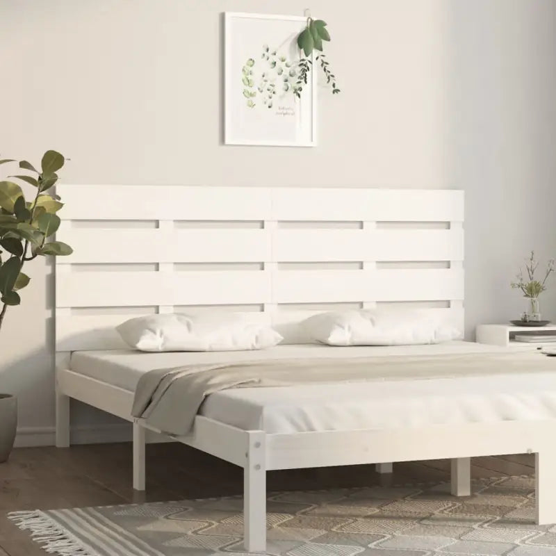 Houten hoofdeinde van massief grenenhout voor een stijlvolle slaapkamer - Wit / 140 x 80 cm / 1 - Hoofdborden