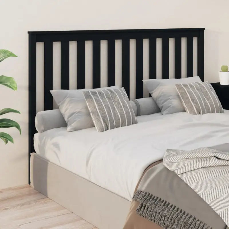 Houten hoofdeinde van massief grenenhout voor een stijlvolle slaapkamer - Zwart / 166 x 101 cm / 1 - Hoofdborden