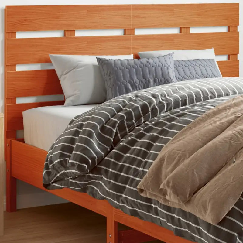 Houten hoofdeinde van massief grenenhout voor een stijlvolle slaapkamer - Wasbruin / 150.5 x 80 cm / 1 - Hoofdborden