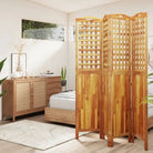 Houten kamerscherm van massief acaciahout voor privacy en indeling - 162 x 2 x 180 cm - Kamerschermen