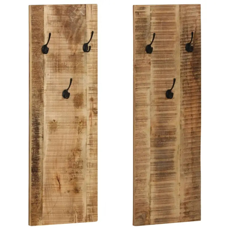 Houten kapstok set van massief mangohout met levering bevat - Kapstokken
