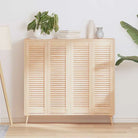 Houten kastdeuren van massief grenenhout met lamellen voor luchtcirculatie - Naturel / 99 x 29.5 cm / 4 - Kastdeuren
