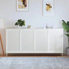 Houten kastdeuren van massief grenenhout met lamellen voor luchtcirculatie - Wit / 99.3 x 59.4 cm / 4 - Kastdeuren