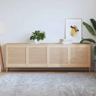 Houten kastdeuren van massief grenenhout met lamellen voor luchtcirculatie - Naturel / 61.5 x 59.4 cm / 4 - Kastdeuren