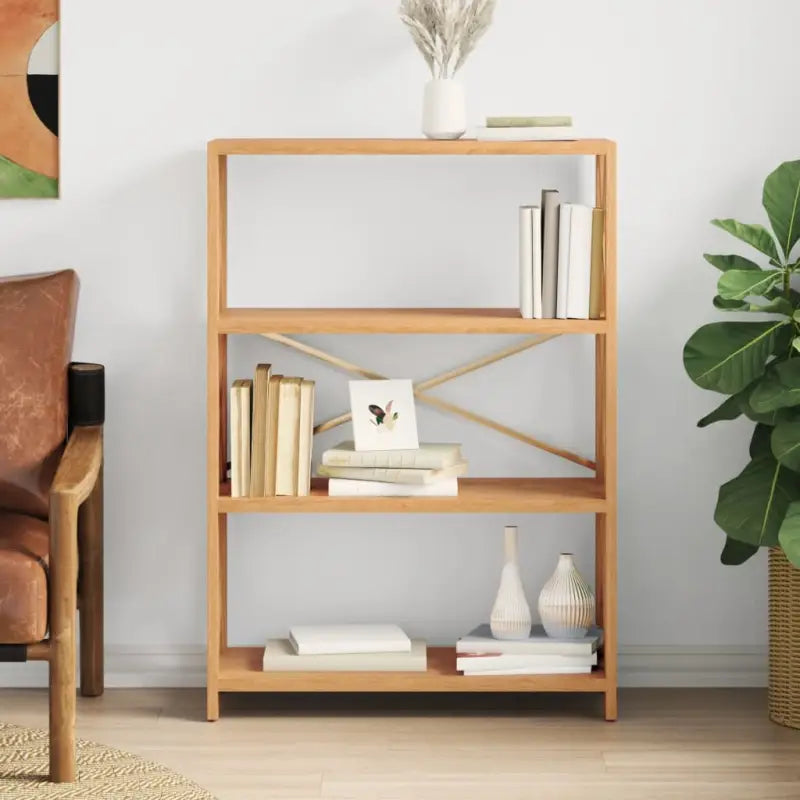 Houten kastje van massief eikenhout voor opbergruimte en woonstijl - 1 / 112 cm / 80 cm - Boekenkasten