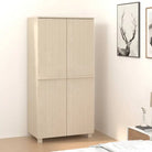 Houten kledingkast van massief grenenhout voor een stijlvolle inrichting - Bruin / 1 - Kledingkasten