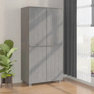 Houten kledingkast van massief grenenhout voor een stijlvolle inrichting - Lichtgrijs / 1 - Kledingkasten
