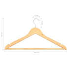 Houten kleerhangers met draaibare haak voor flexibel opbergen - Bruin / 50 - Kleerhangers
