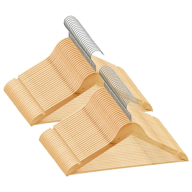 Houten kleerhangers met draaibare haak voor flexibel opbergen - Bruin / 50 - Kleerhangers