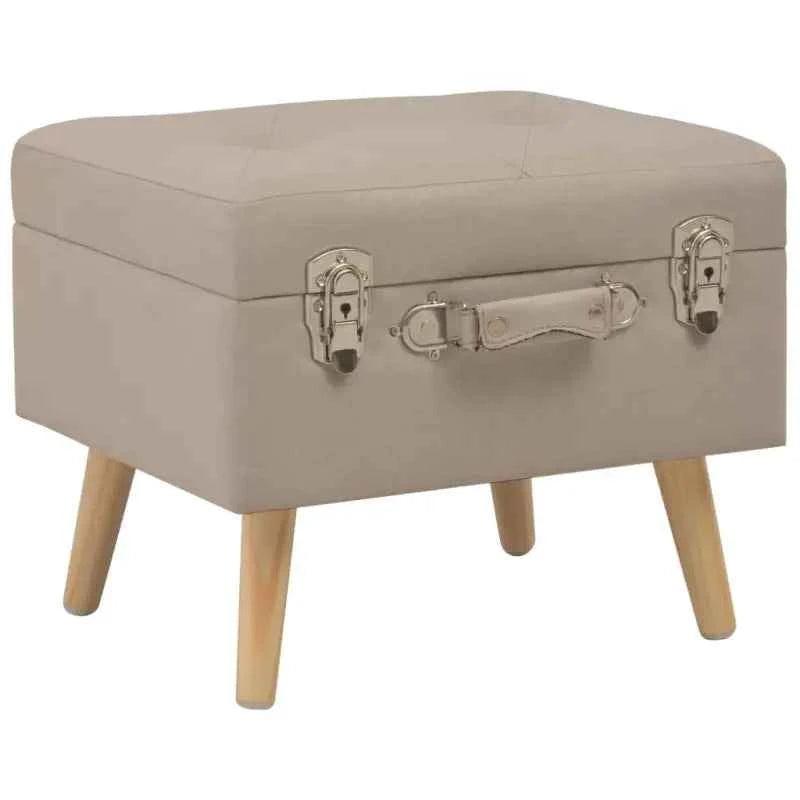 Houten kruk met massief houten poten en comfortabel stoffen bekleding