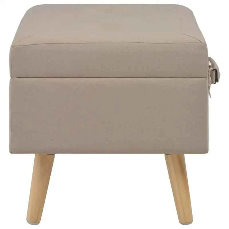 Houten kruk met massief houten poten en comfortabel stoffen bekleding