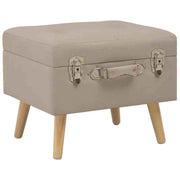 Houten kruk met massief houten poten en comfortabel stoffen bekleding