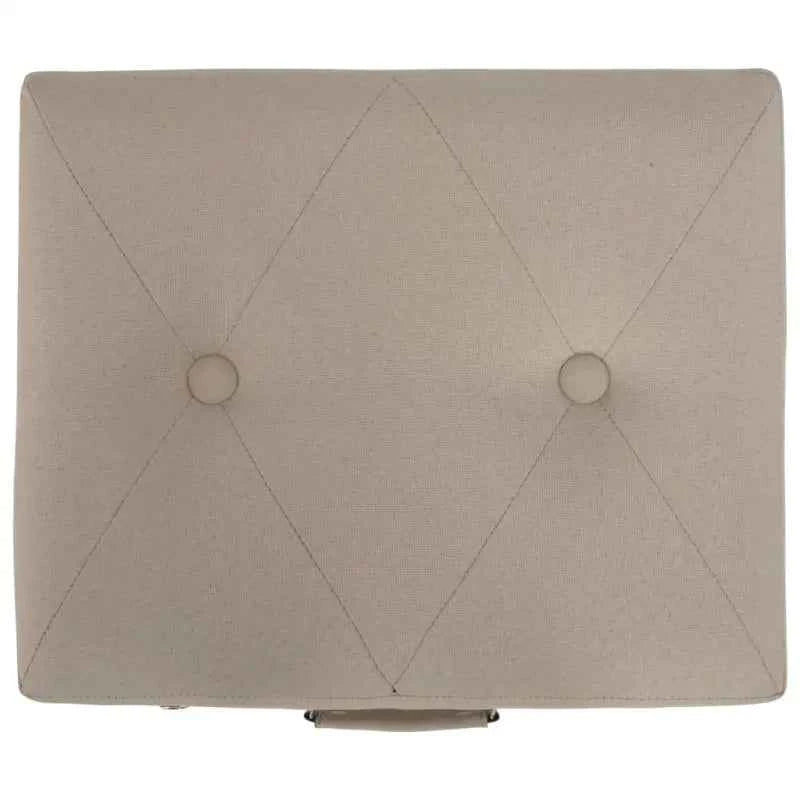 Houten kruk met massief houten poten en comfortabel stoffen bekleding