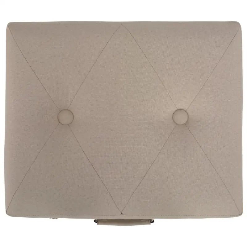 Houten kruk met massief houten poten en comfortabel stoffen bekleding - Beige - Opberg- & halbankjes