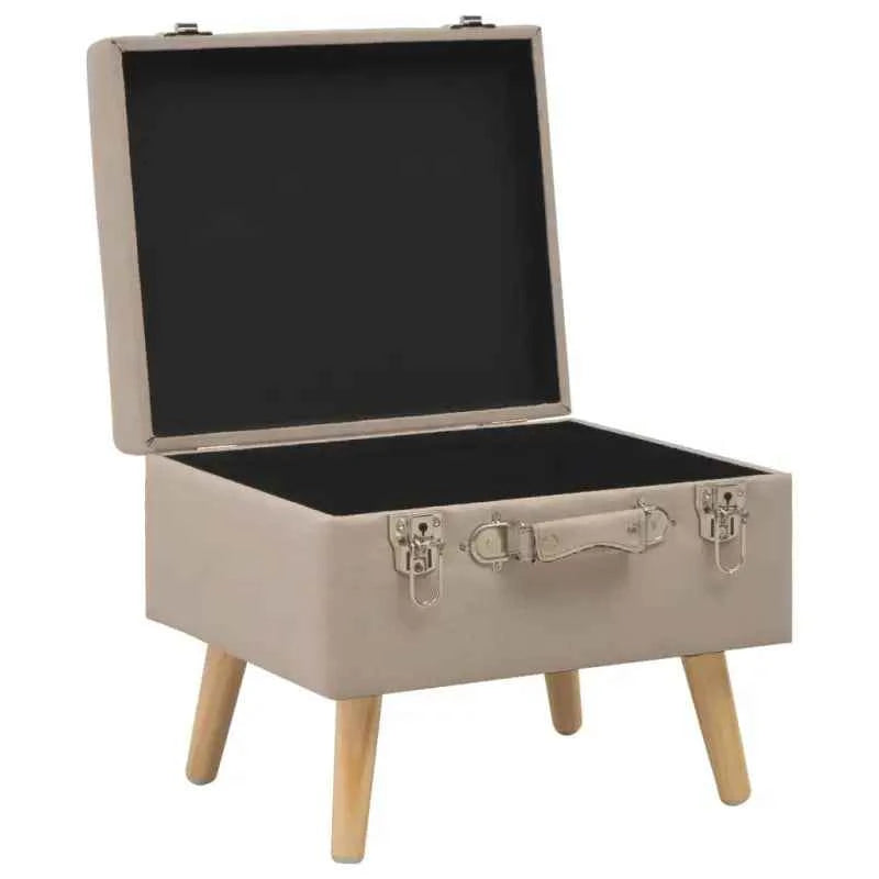 Houten kruk met massief houten poten en comfortabel stoffen bekleding