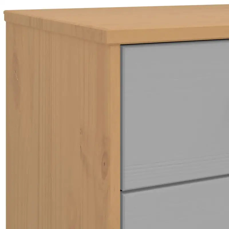 Houten ladekast met massief grenenhout en houten poten - Commodes & ladekasten