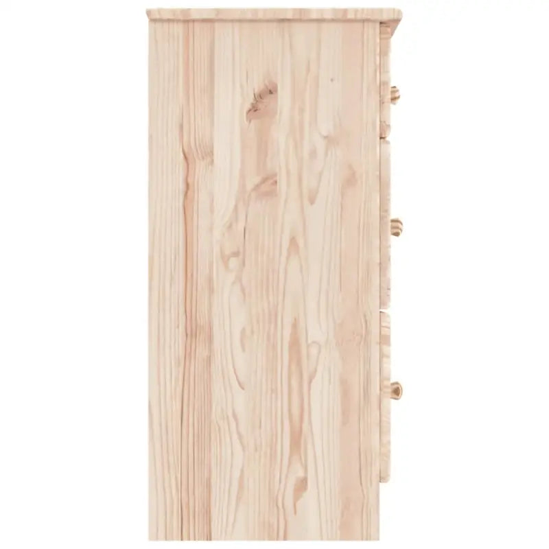 Houten ladekast van massief grenenhout met afmetingen kleine en grote lade - Commodes & ladekasten