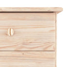 Houten ladekast van massief grenenhout met afmetingen kleine en grote lade - Commodes & ladekasten