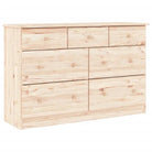 Houten ladekast van massief grenenhout met afmetingen kleine en grote lade - Commodes & ladekasten
