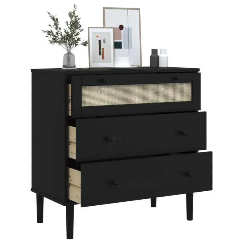 Houten ladekast van massief grenenhout voor een elegante interieurstijl - Commodes & ladekasten