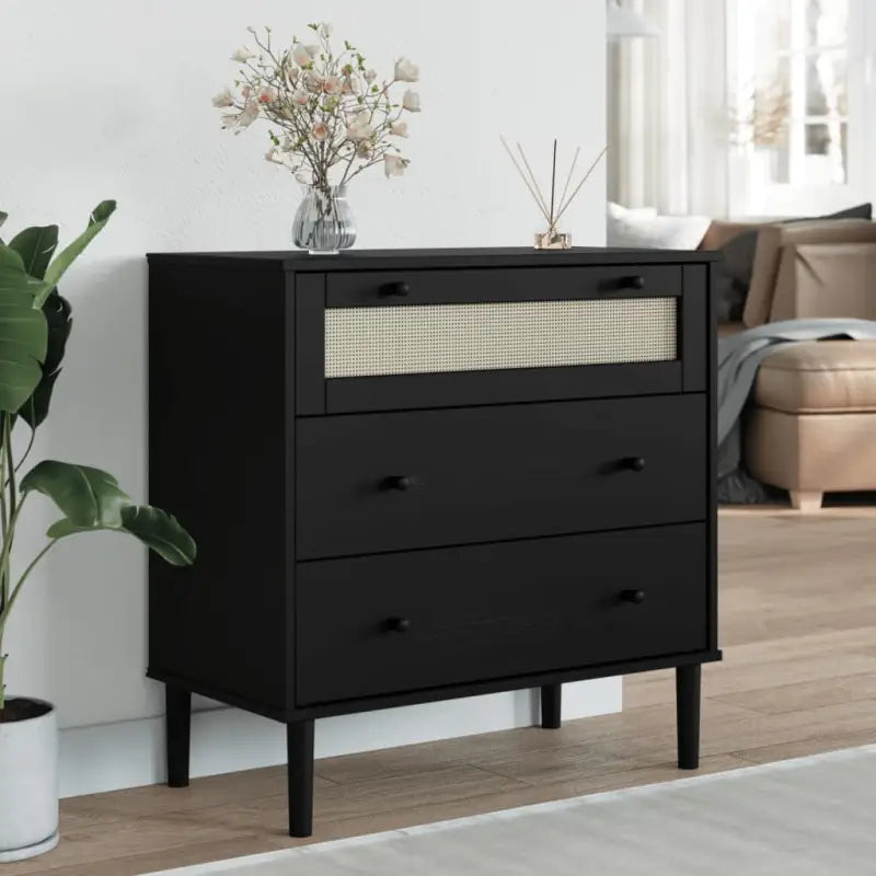 Houten ladekast van massief grenenhout voor een elegante interieurstijl - Commodes & ladekasten
