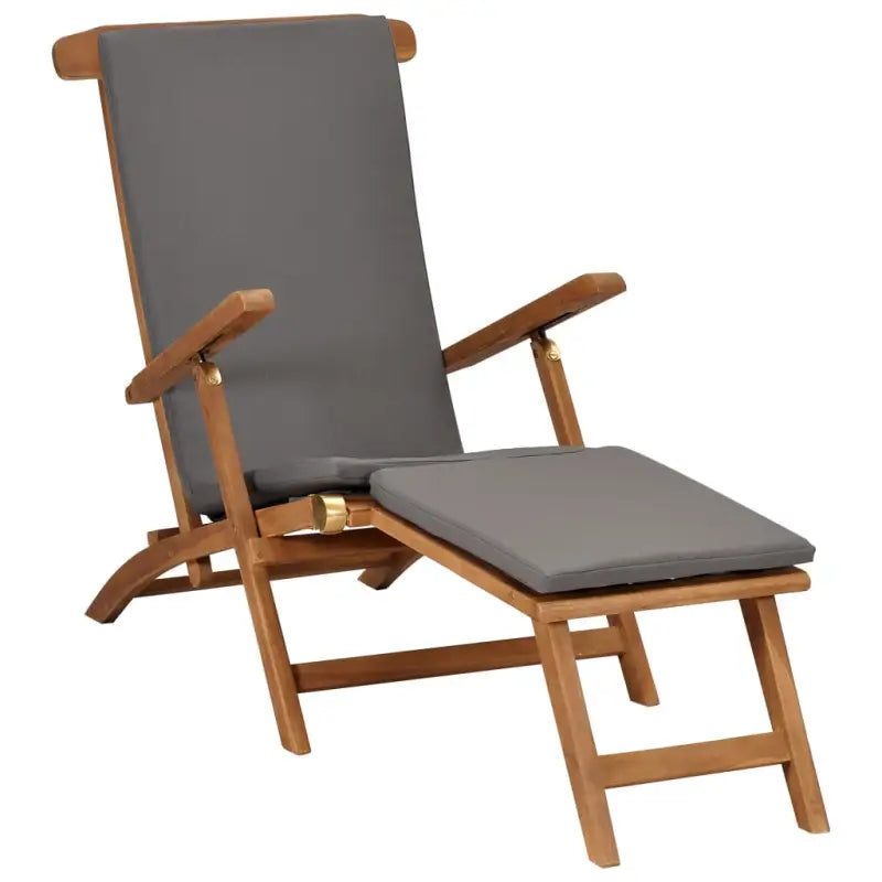 Houten ligstoel met fijn geschuurd afneembare voetensteun - Ligstoelen