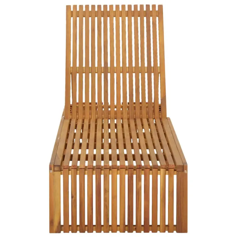 Houten Ligstoel van massief acaciahout met comfortabel kussen - Ligstoelen