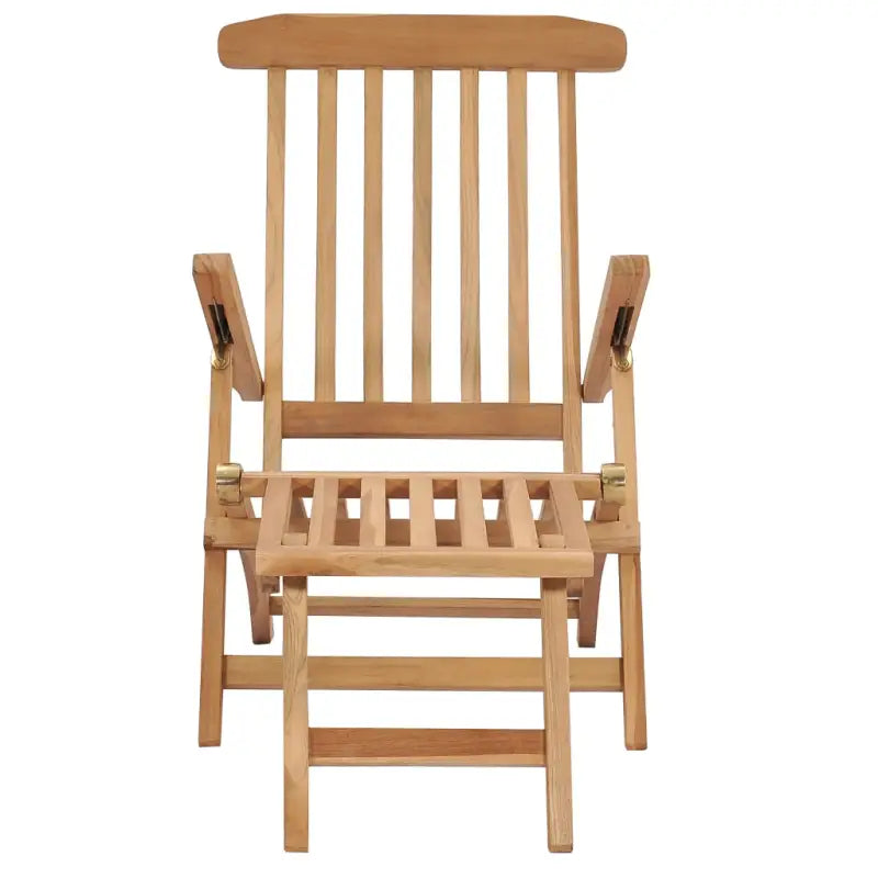 Houten ligstoelen met afneembare voetensteun en fijn geschuurd hard teakhout - Ligstoelen
