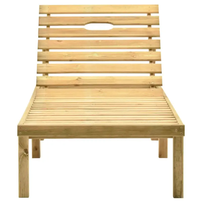 Houten Loungebed met Kussen en Tafeltje voor Buiten - Ligstoelen