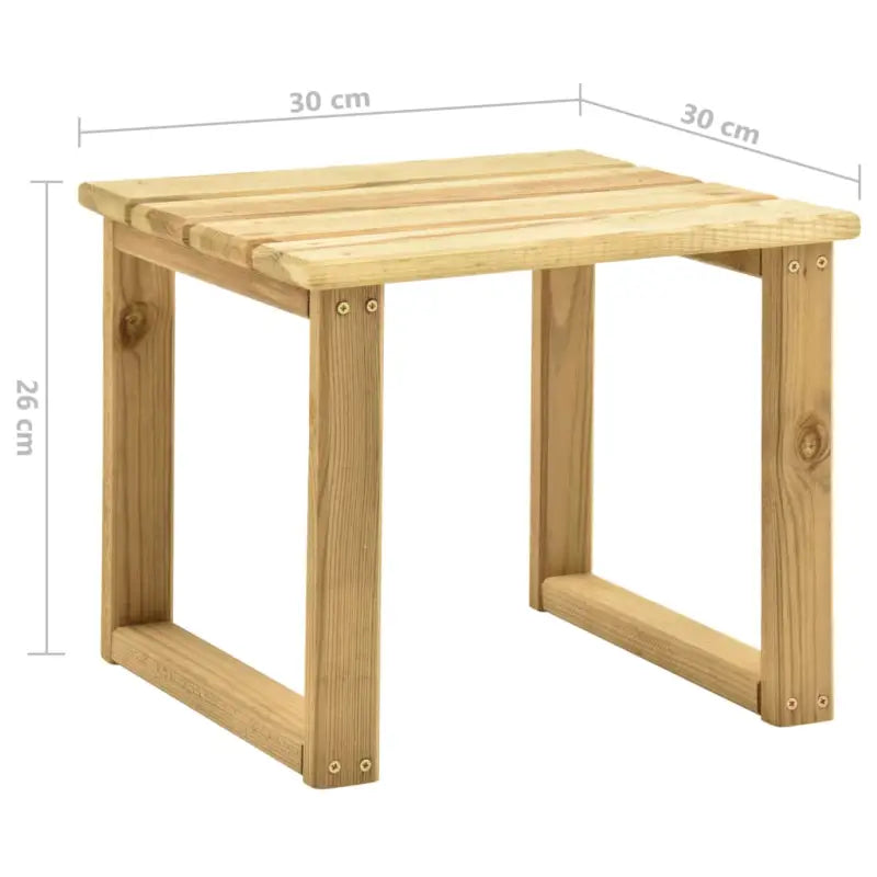 Houten loungebed met kussen en tafeltje voor een rustieke buitenruimte - Ligstoelen