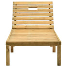 Houten loungebed met kussen voor buiten met rustieke charme - Ligstoelen
