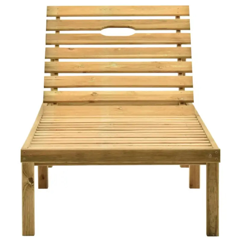 Houten loungebed met kussen voor buiten met rustieke charme - Ligstoelen