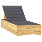 Houten loungebed met kussen voor stijlvolle buitenruimtes - Antraciet / 1 - Ligstoelen