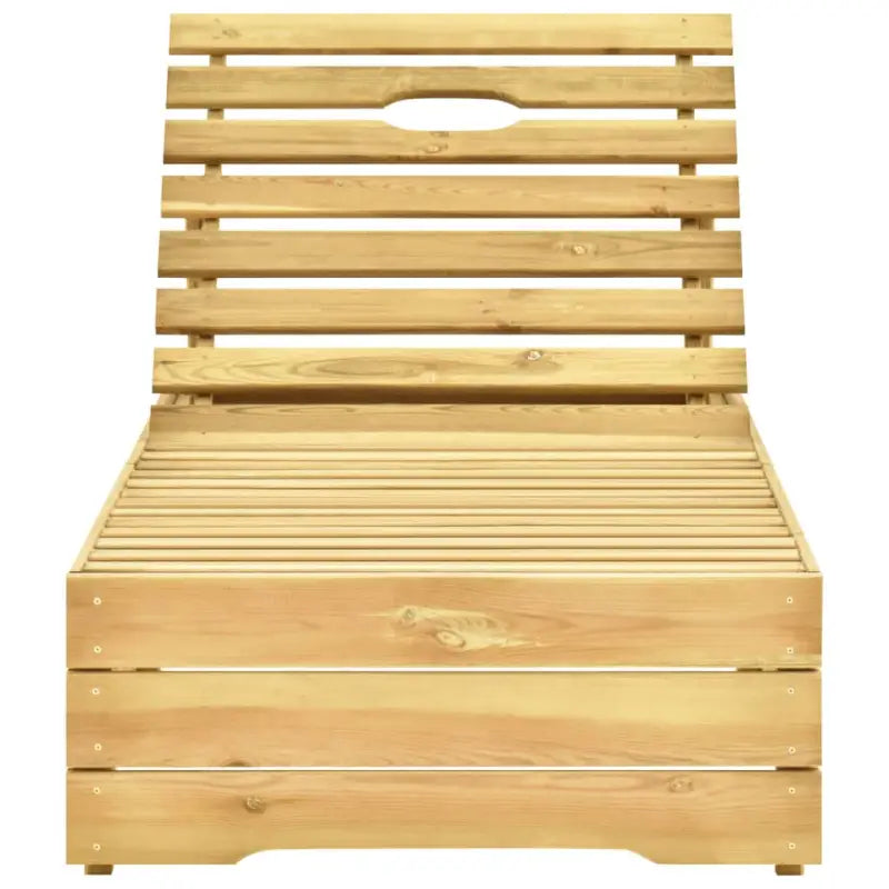 Houten loungebed met kussen voor stijlvolle buitenruimtes - Ligstoelen